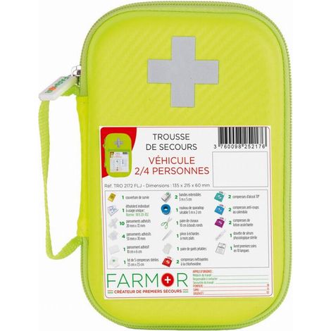 Kit di pronto soccorso per veicoli FARMOR - Alta visibilità - TRO 2172 FLJ