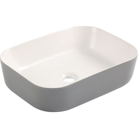 Differnz Zena vasque - 48x37.5x12.5cm - céramique - gris