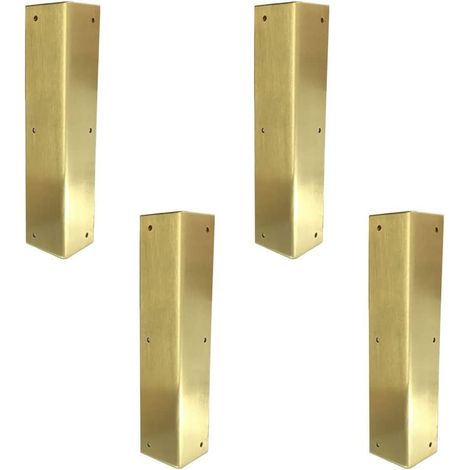 Protection d'angle pour meubles, repose-pieds, lot de 4 en laiton (1/5)