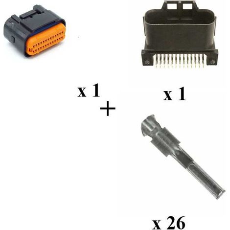 Kit Connettore JAE MX23A Maschio 26 Vie da circuito stampato