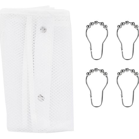 Sac de rangement mural à accrocher au-dessus de la porte de salle de bain, poches en filet avec crochets (1/5)