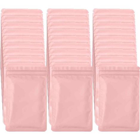 100 sachets refermables à fond plat, sachets anti-odeurs, étanches, pour épices, café, noix, cosmétiques et produits secs (1/5)