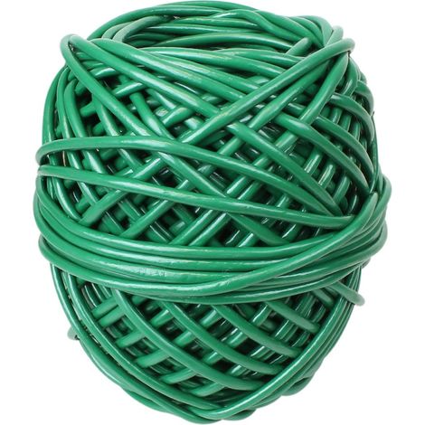 Bobine de lien tube creux antigel en PVC - Diam 2,5 mm x 250 m - Vert - Linxor