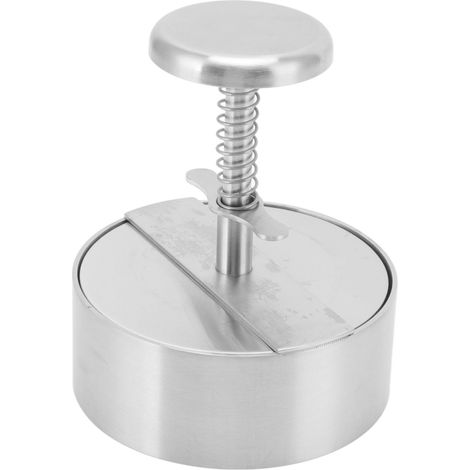 Presse à hamburger en acier inoxydable 304, accessoire pour la préparation de hamburgers. (1/5)