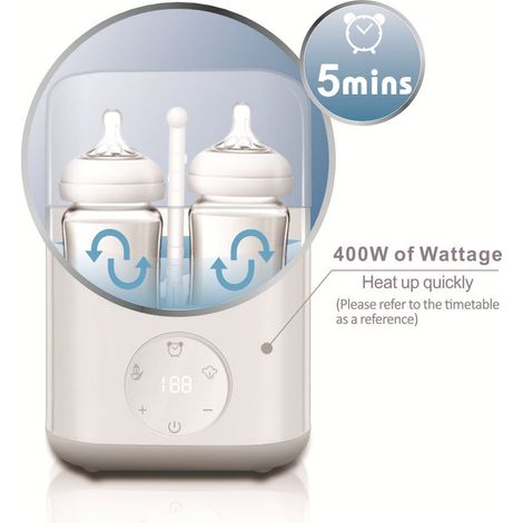 Chauffe-biberon double, chauffe-lait multifonction, chauffe-liquide rapide à écran tactile