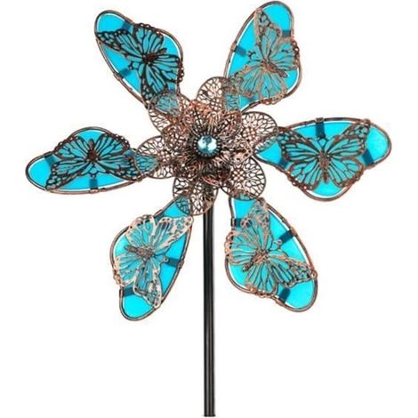 Multicolor Iron Rotating Garden Windmill for Outdoor Villa Courtyard Decoration (1/4)