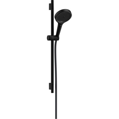 Hansgrohe Rainfinity - Brausegarnitur: Handbrause, Stange und Schlauch, 3 Strahlarten, schwarz matt 28745670 (1/3)
