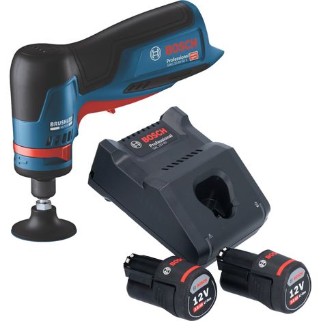 Bosch GWG 12V-50 S Smerigliatrice professionale a batteria 12 V 6 mm brushless + 2x batteria ricaricabile 3,0 Ah + caricabatterie