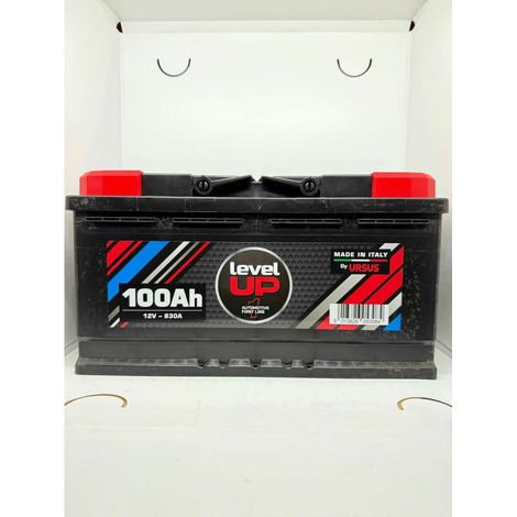Level UP Batteria Auto 100Ah - Potente 830A - 12V Senza Manutenzione