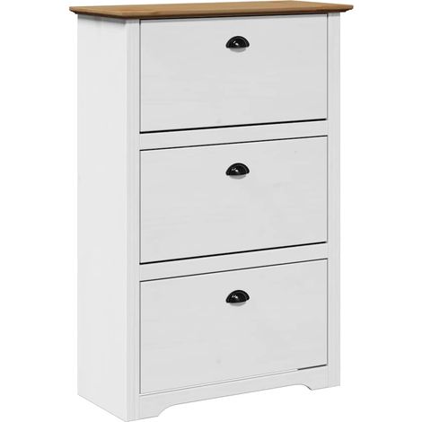 Étagère à chaussures, Range-chaussures blanc et marron 80x35x118 cm fr9772 - Maison La Vie (1/5)