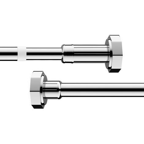Tringle télescopique sans perforation, super portante, tringle à rideau, tringle à rideau de douche, extensible jusqu'à 120 cm (1/5)