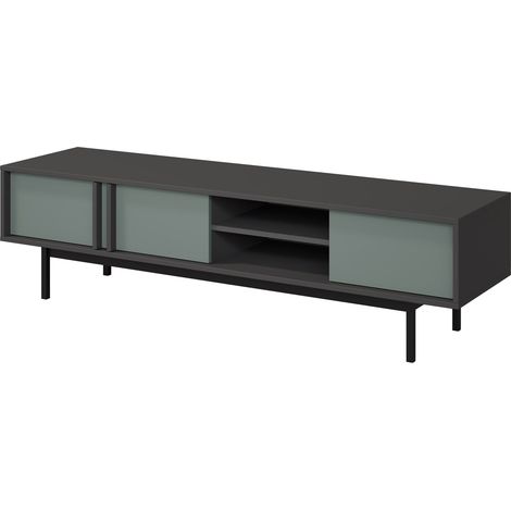 Mueble TV Levali 108, Verde polvoriento, Número de puertas: 0, Número de cajones: 0, 163x43x43cm (1/4)