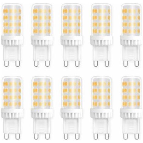 Ampoules LED G9 5W, Equivalente 40W 50W Halogène Lumière, 450LM, Blanc Neutre 4000K, AC 220V, Culot G9 Standard, économie d'énergie, pour Ceiling Lighting, Kitchen, Chambre, Salon, Pack de 10.. (1/5)