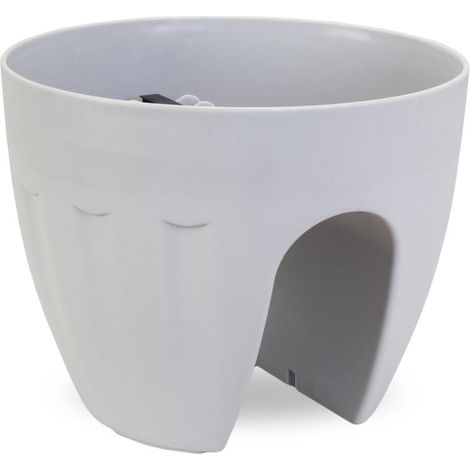Vaso da fiori grigio resistente al gelo e ai raggi UV per balaustra, 20x26 cm LS7001S/Grigio (1/5)
