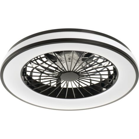 Plafoniera LED CCT con ventilatore PLAVE nera Kanlux 38033 (1/5)