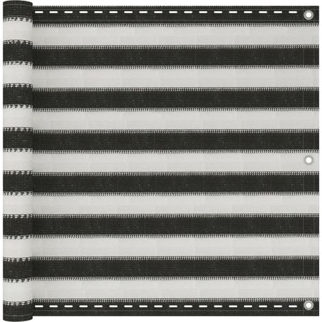 Balkonsichtschutz HDPE 90x400 cm anthrazit und weiß