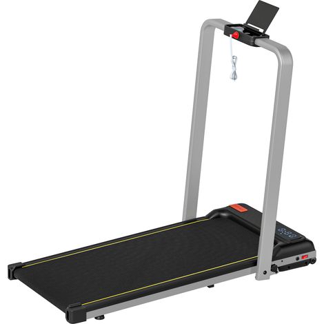 Folding Walking Treadmill, Under Desk Walking Pad Incline, Silver Tone (1/5)