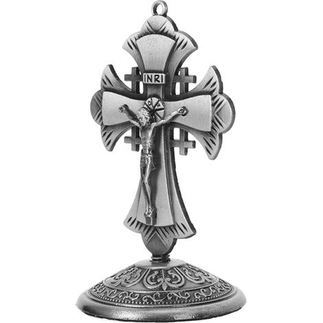 Statuette Jésus Christ en alliage, croix décorative chrétienne, ornement pour maison, bureau et voiture. (1/5)