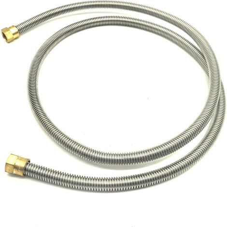 Tuyau d'extension de propane de 152 cm (60 po) avec raccords évasés de 9,5 mm (3/8 po), connecteur pour foyer et appareils électroménagers, conception robuste
