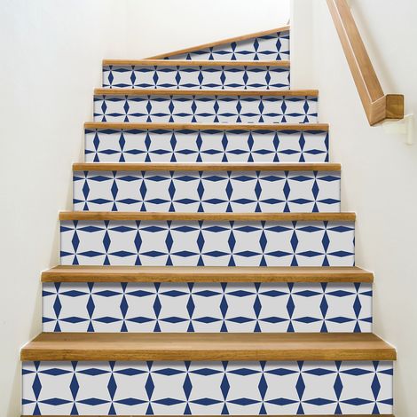 Adhésif Autocollant Losange Simple x3 19,5 cm x 100 cm, Motif Géométrique Contremarche, Épuré. (1/5)