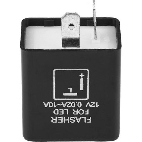 Relais clignotant électronique 12V 2 broches pour LED, décodeur de signal lumineux, compatible voiture moto. (1/4)
