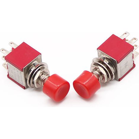 DS-622 Toggle Switch, PS-202 6-pin Toggle Switch, 6mm mounting hole, red, green, black. (1/4)