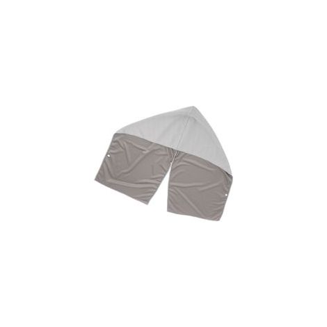 Serviette rafraîchissante à capuche en forme de U, protection solaire, séchage rapide, idéale pour le sport, grise