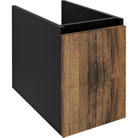 LOREA armoire à portes inférieures 30x44x51,2cm, droite/gauche, chêne collingwood/noir mat