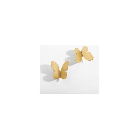 Coppia di maniglie a farfalla per mobili, maniglie a farfalla dorate con foro, maniglie per cassetti in stile Art Deco - Crezuo