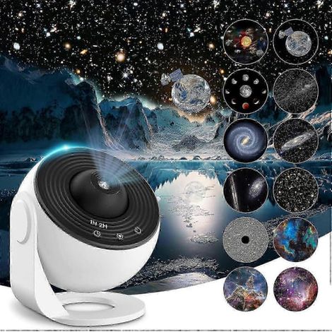LYERCW - Projecteur d'étoiles de planétarium, projecteur de lumière galactique réaliste avec 12 planètes