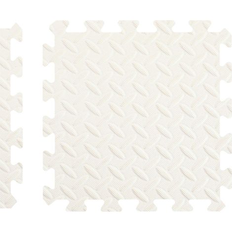 Kaelt - Puzzle Mat Baby Foam - Idéal pour les tapis de jeu pour enfants, 18 pièces (30 30 1,2 cm), blanc, rose, bleu. (1/4)