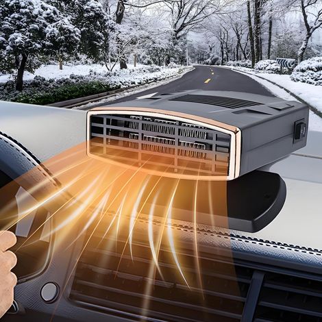 Chauffage portatif pour voiture, 200 W, chauffage rapide, dégivreur de voiture, chauffage de pare-brise (noir)