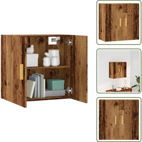 vidaXL Wandschrank Altholz-Optik 60x31x60 cm Holzwerkstoff (1/5)