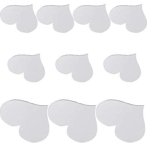20 Autocollants Muraux de Cœur Argentés en Acrylique Moderne, Faciles à Appliquer Retirer, pour Décoration Murale de Bureau ou Carrelage, Pack de 20 Pièces (1/5)