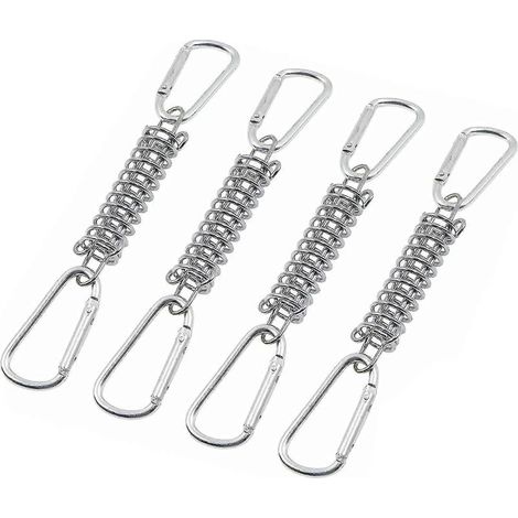 4pcs Awning Attachment Set Tension Spring, Alloy Spring Awning Spring Buckle, Heavy Duty Sun Shade Sail Fixing Kit (1/5)