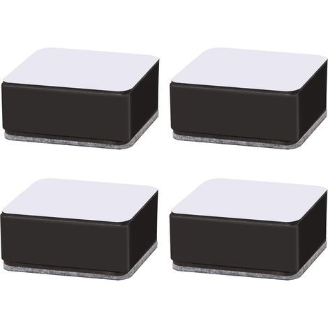 Rialzi autoadesivi per mobili – Acciaio al carbonio – Aumentano l'altezza di 3 cm – Set da 4 per letto, divano, tavolino (1/5)