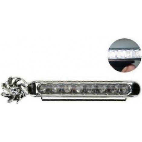 Feux de jour pour voiture à énergie éolienne (1 ou 2 pièces), 8 LED, ventilateur rotatif, lumière du jour, sans alimentation externe, lampe décorative pour phares de voiture (DRL). (1/5)