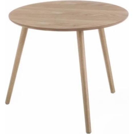 Table basse coloris naturel- Longueur 60 x Profondeur 60 x Hauteur 51 cm (1/3)