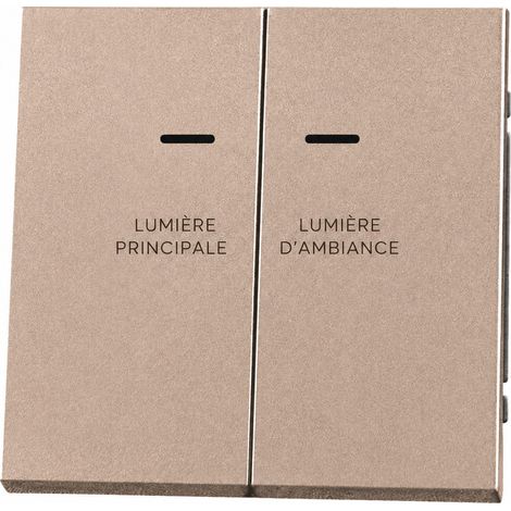 Interrupteur mural double 2 gang 1 way avec voyant LED doré Soft Touch Série Z 2 gang 1 way 13 × 9 × 10 cm 150 g – Livraison gratuite