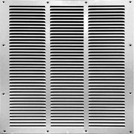 Aluminium Air Vent Grille 600 x 600 mm Square Galvanised Metal Ventilation Grille Stainless Steel Air Vent Grille Weather Protection Grille for Side Walls and (1/5)
