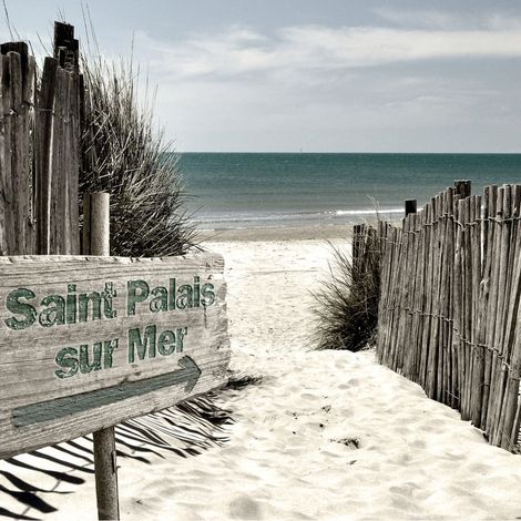 Tableau sur toile Saint-Palais sur mer 30x30 cm - Impression sur Toile Murale Décorative - Image imprimée en HD sur Toile - Toile sur Châssis en Bois FSC - Fabriqué en France (1/4)