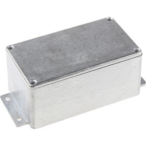 Boîtier RS PRO en Fonte d'aluminium, 139.6 x 63.8 x 55mm, Argent IP65, Blindé ( Prix pour 1 ) (1/2)