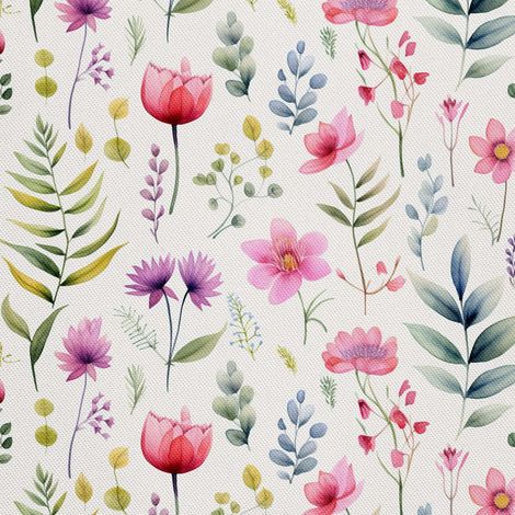 Tela decorativa para exteriores Oxford - Estampado floral - DX2035 (1/5)