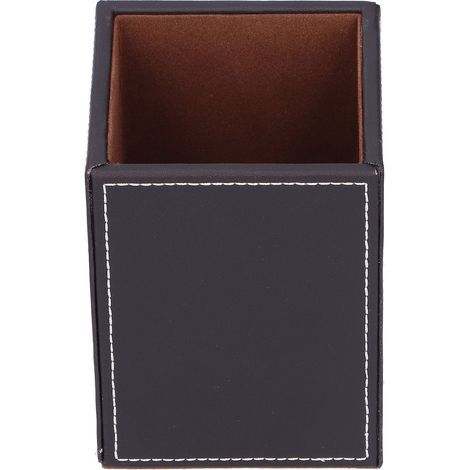 Stifteetui aus Leder, Schreibtisch-Aufbewahrungsbox, Schreibtisch-Organizer, Federmäppchen, Bürobedarf, Geschenk (1/5)