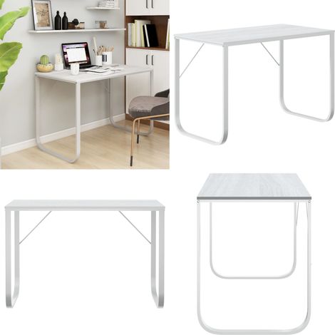 Computertisch Weiß 110x60x73 cm Holzwerkstoff - Schreibtisch - Holzwerkstoff (1/5)