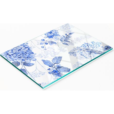 Tabla de cocina decorativa multifuncional con estampado floral templado de 80x52 cm. (1/5)