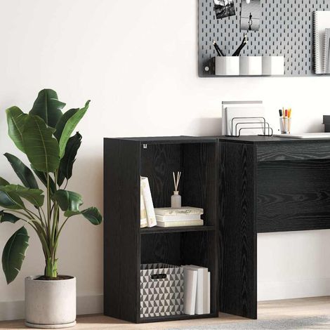 Bücherregal Schwarz Eichen-Optik 40 x 30 x 77 cm Holzwerkstoff
