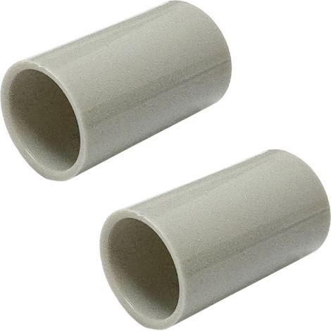 2 Pezzi Manicotto Giunto Raccordo Lineare Dritto 16mm per Tubo Rigido e Flessibile da 16mm Colore Grigio IP40