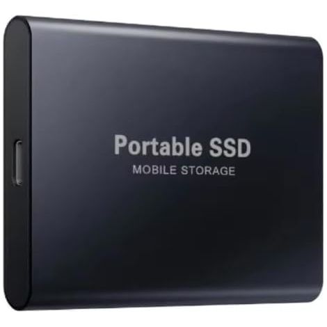Portable SSD 4TB USB-C External Hard Drive – Black Compatible with PC, Laptop, Mac - Compact Backup Storage Drive (1/4)