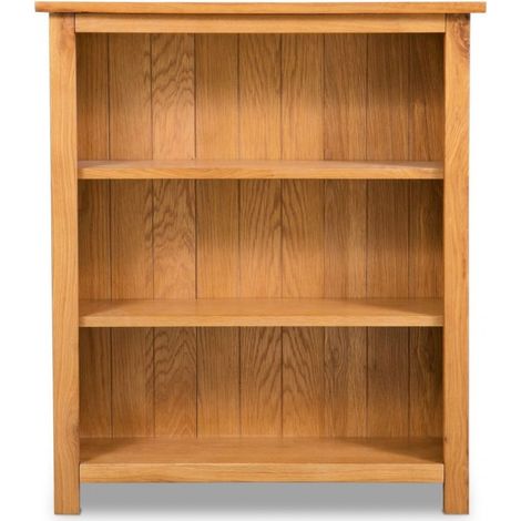 Les Tendances – Etagère 3 plateaux chêne massif clair – Dimensions L 70 x H 82 x P 22 cm – Idéale pour rangement livres et objets décoratifs (1/4)